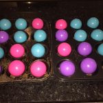 photo of muffin tray with rubber balls in